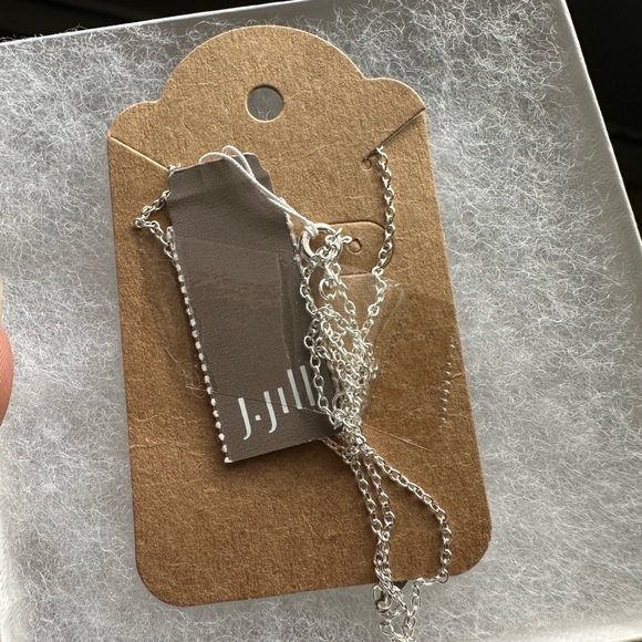 J. Jill Silvertone Jeweled Bar Pendant Necklace - Picture 3 of 3